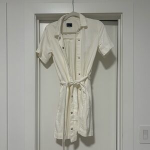 Frank & Oak White Denim Utility Dress